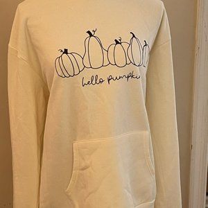 Long sleeved off white sweatshirt
